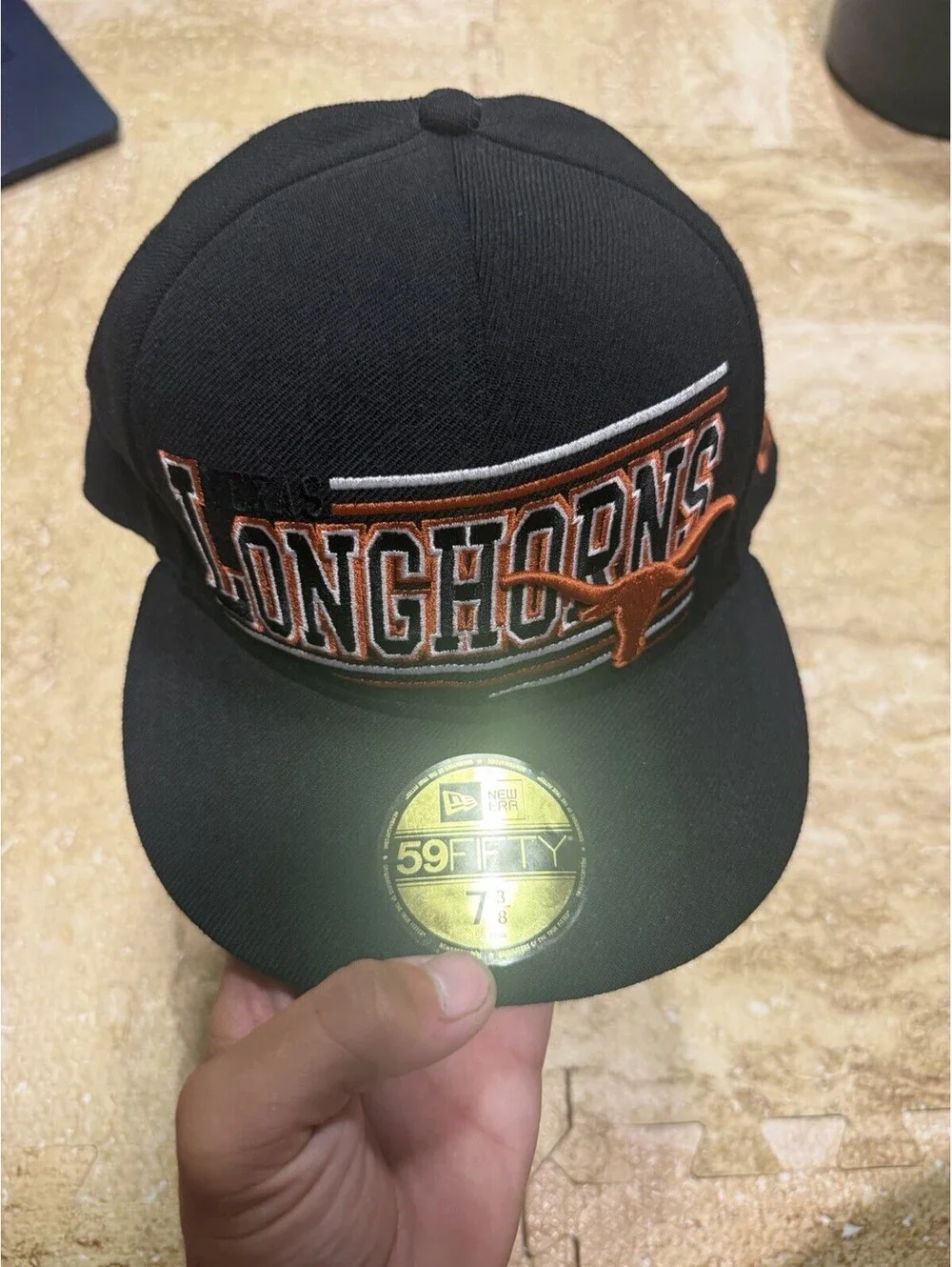 New Era University Texas Longhorns Hat Fitted 7 3/8 READ
